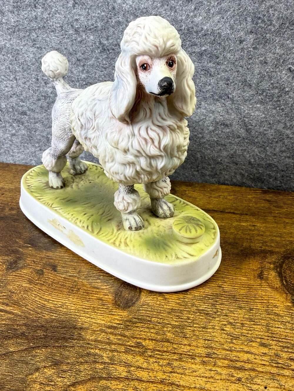 Vintage 1975 Lionstone Sculptured Porcelain French Poodle Figurine Decanter